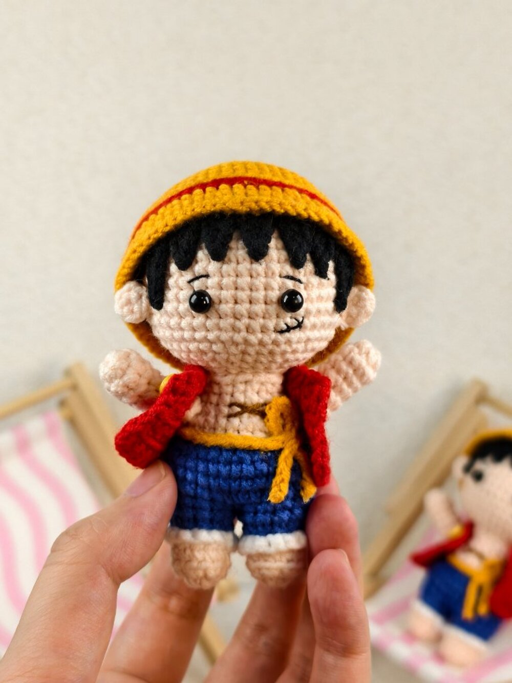 Handmade Amigurumi Crochet Luffy Plushie
